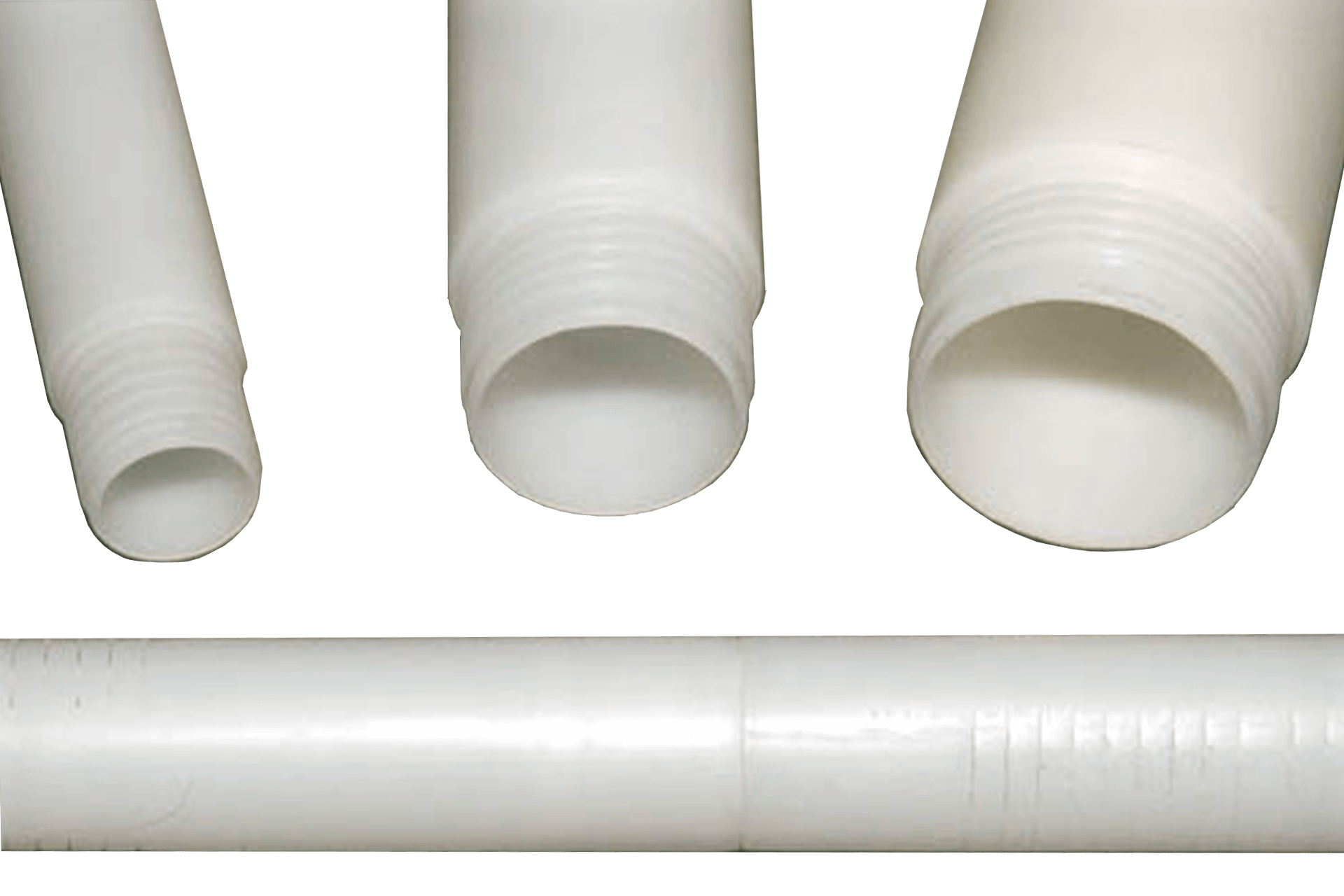 HDPE pipe with screw thread connection